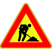 Segnale lavori in corso, segnaletica temporanea fig. 383